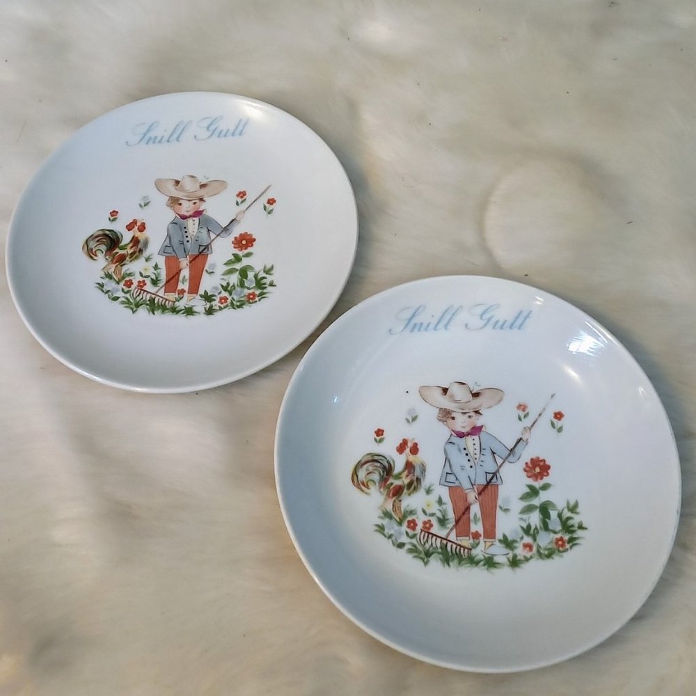 Vtg Kahla Porcelain Children Plate Bowl Germany